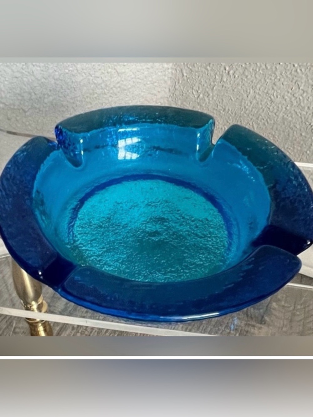 VINTAGE MCM 1960'S ERA 4 Slot HEAVYWEIGHT ASHTRAY